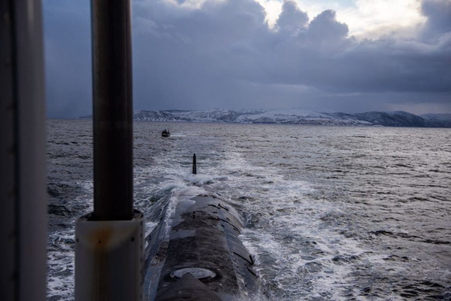 USS JOHN WARNER (SSN 785) conducting a BSP during a EUCOM Deployment.